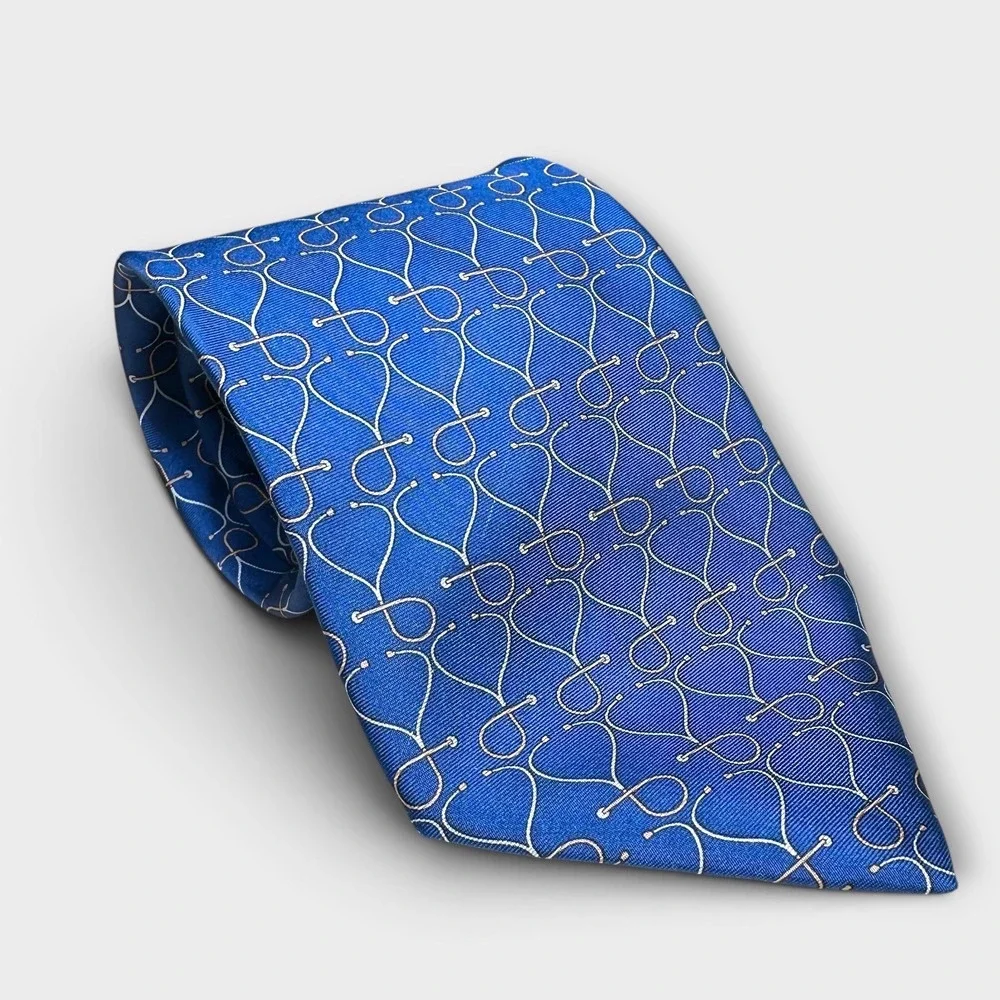 Rivety of Boston Mens Silk Tie Blue Stethoscope Medical Doctor Nurse Hand Sewn